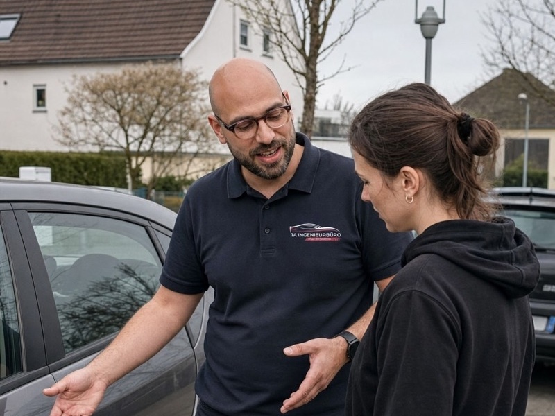 Kundengespräch am Fahrzeug